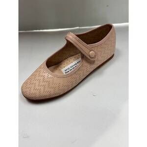 NEW 1936 girl's elliana cut outs mary jane shoes in nude leather